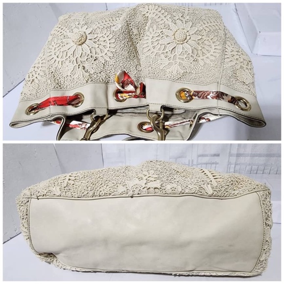 Authentic Gucci Positano Scarf Raffia Tote Bag Off-White - Picture 11 of 11